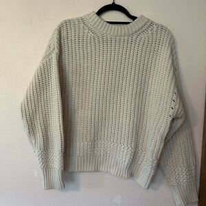 Topshop Cream Knit Crew Neck Sweater